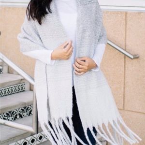 Mer-Sea & Co Long Ombre Fringe Oversized Scarf Wrap